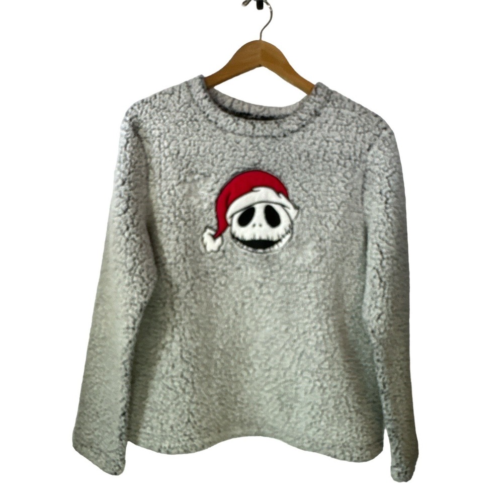 Disney Night Before Christmas Santa Sleepwear Long Sleeve Pullover Size M (8-10)